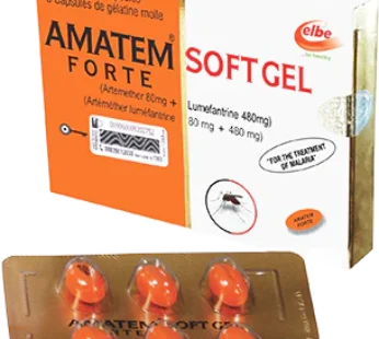 Amatem Forte Artemether Lumefantrine 80/480mg x6 Softgel Caps